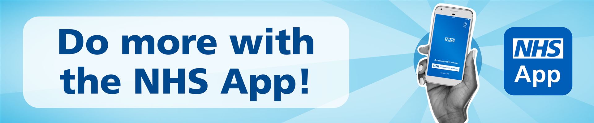 NHS App banner